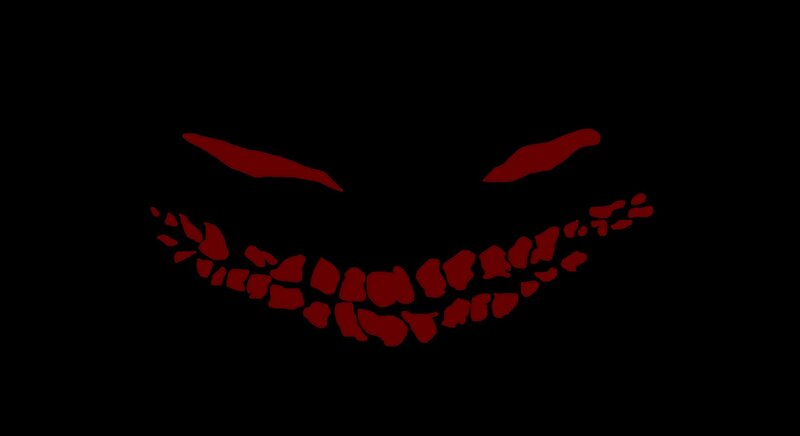 Red Smile on Black