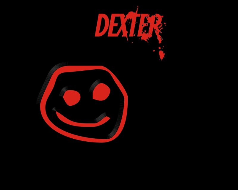 Red Smiley Face — Black, Dark, Vector Art