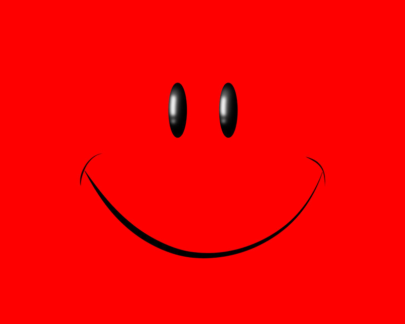 Red Smiley Face — Neutral
