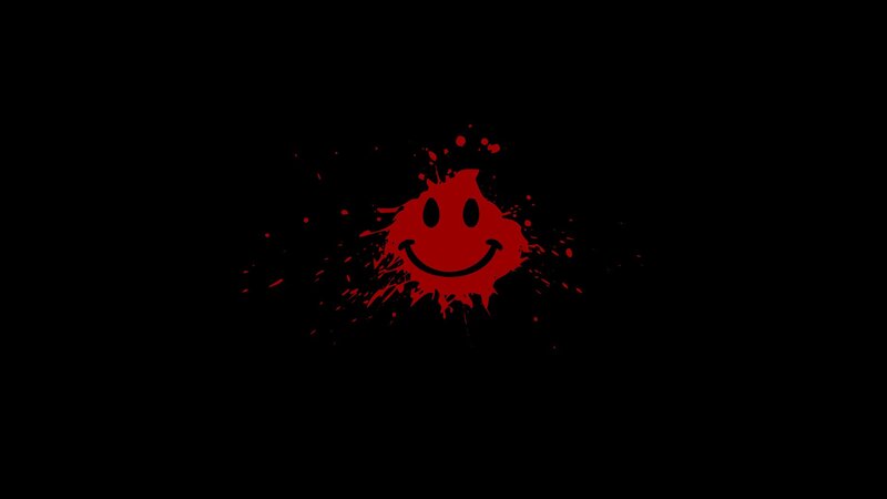 red smiley face splatter