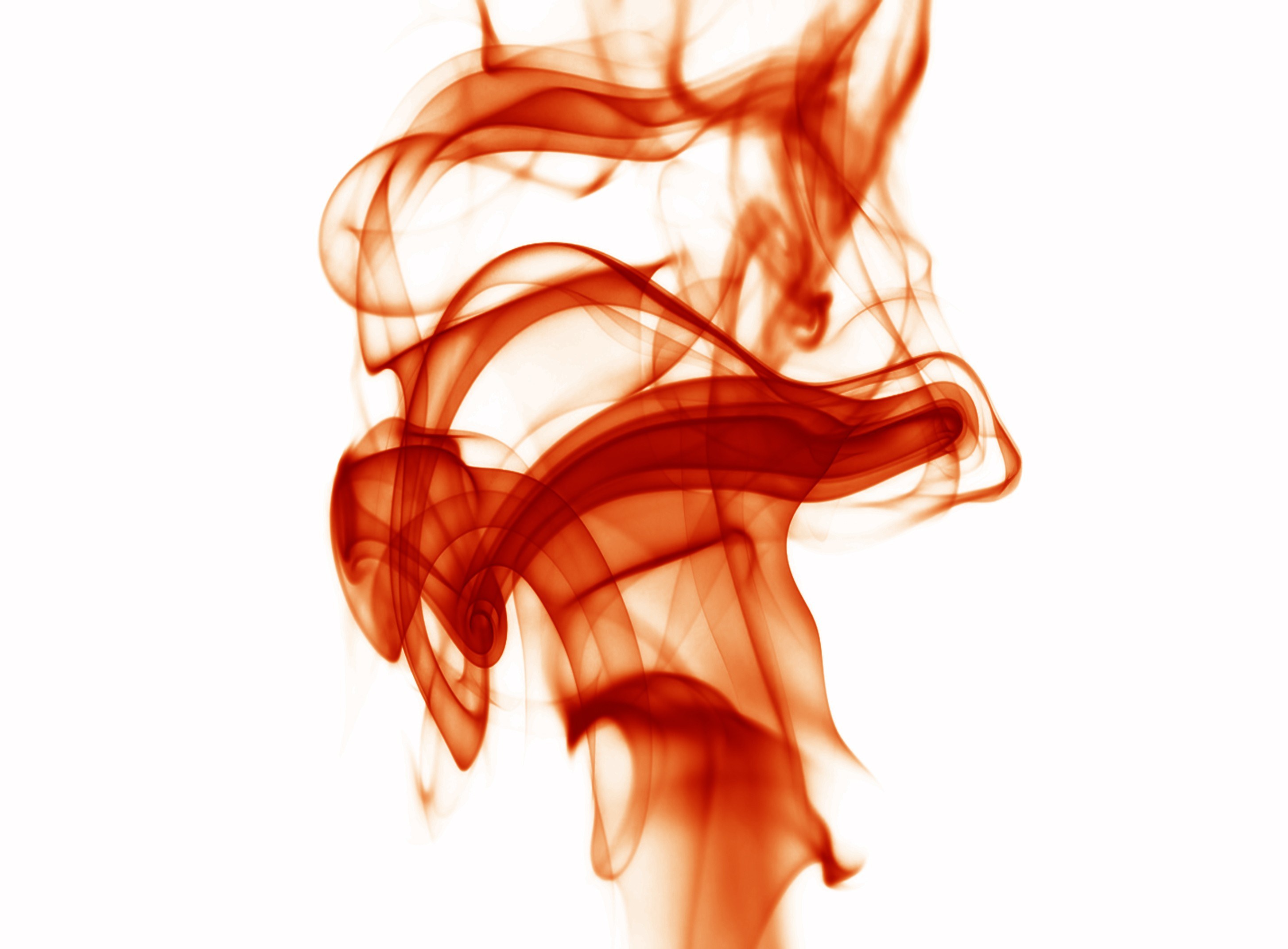Red smoke swirls