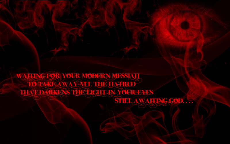 red smoke with text