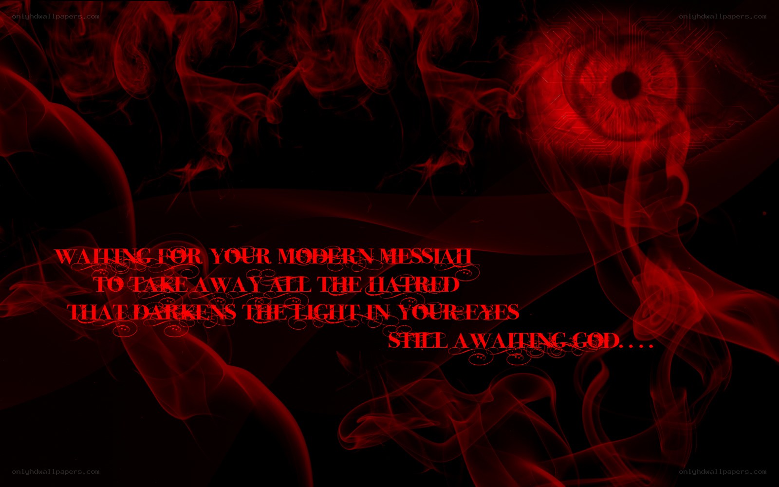 red smoke with text