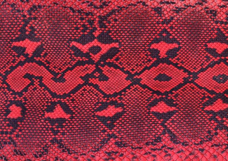 red snake skin pattern