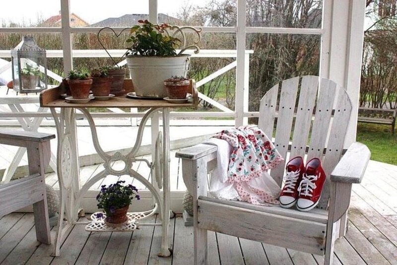 Red Sneakers on Chair