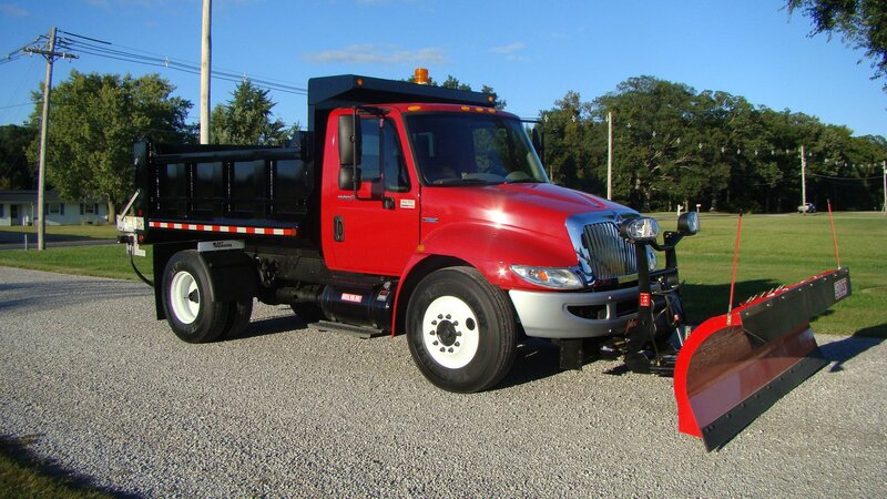 Red Snowplow Truck