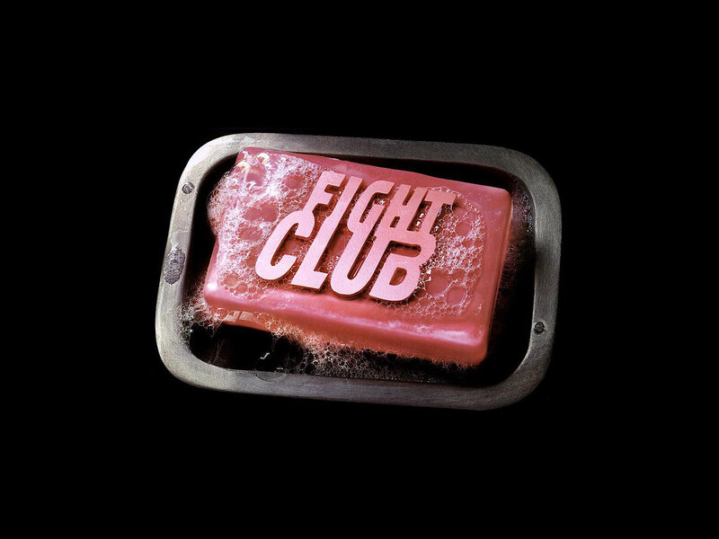 Red Soap Bar in Tray — Dramatic