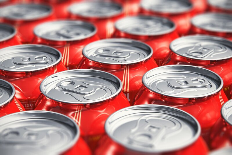 Red Soda Cans