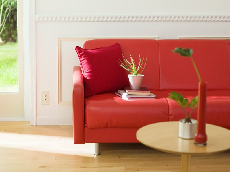 Red Sofa in Living Room — Calm