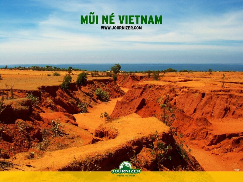 Red soil landscape in Vietnam