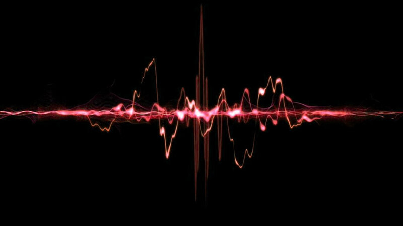 red sound wave animation