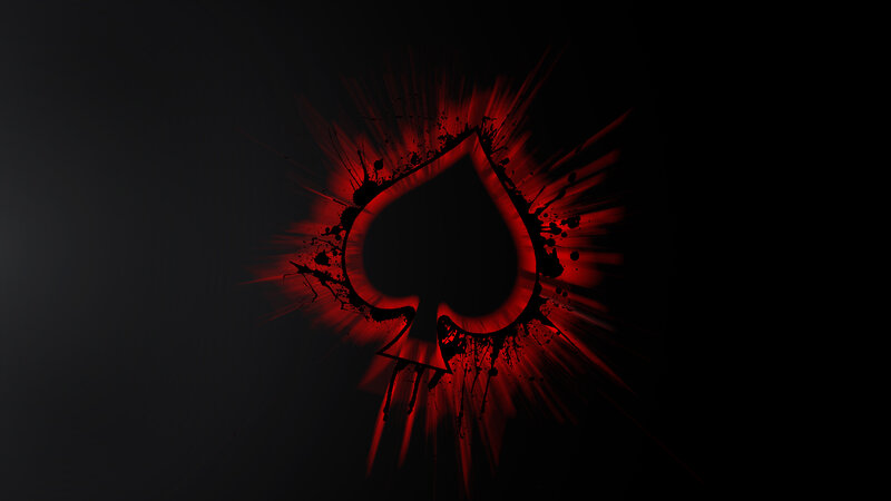 Red spade explosion design