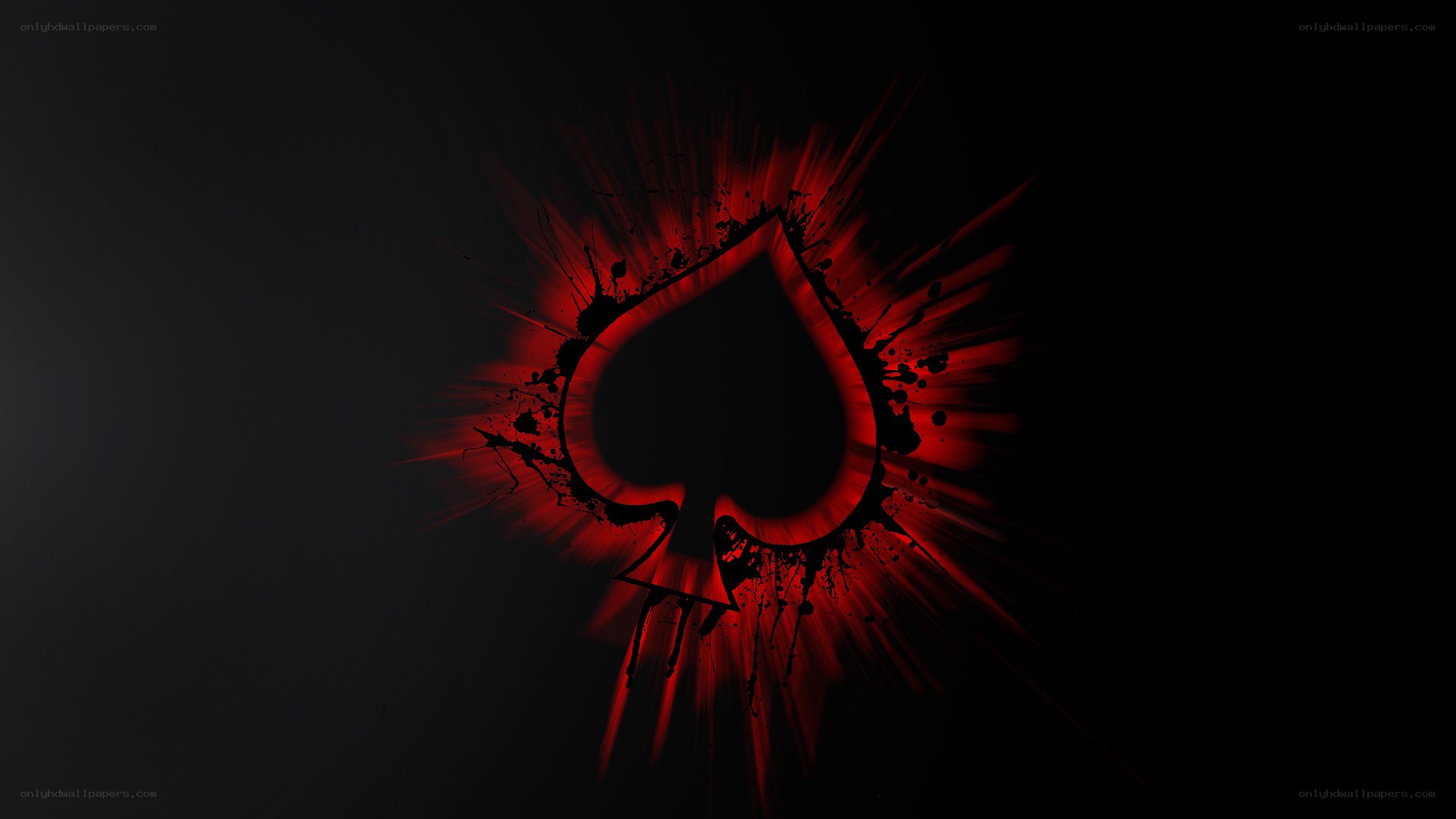Red spade explosion design