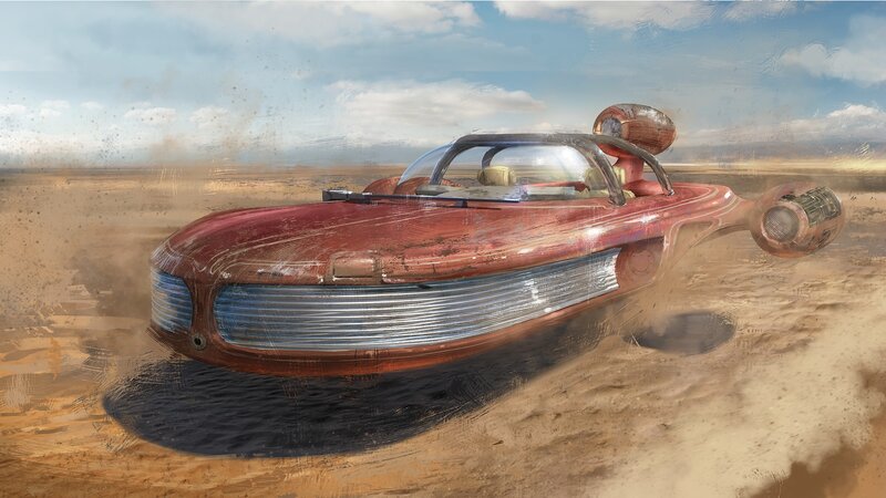 Red Speeder Vehicle