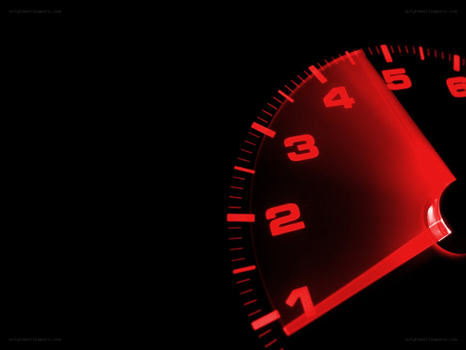 red speedometer gauge