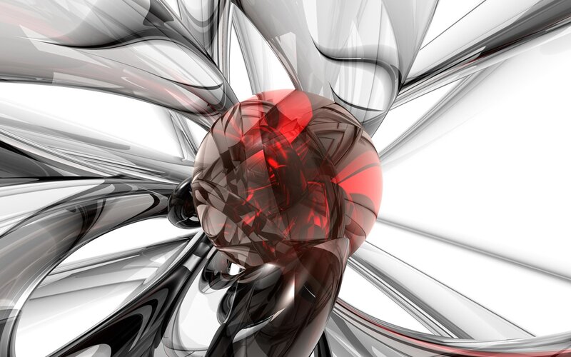 Red Sphere in Abstract Structure — Dynamic