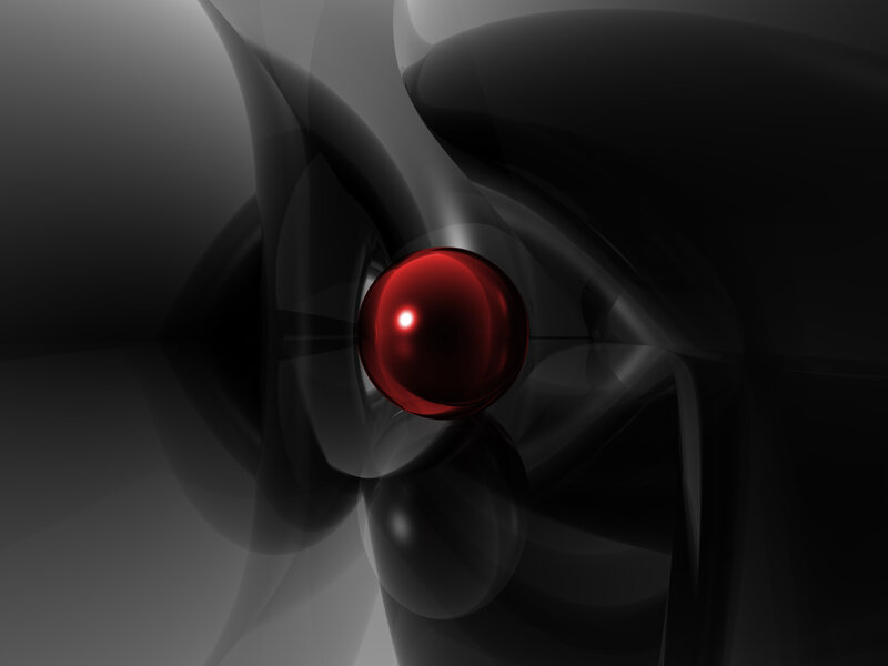 Red Sphere in Dark Shapes