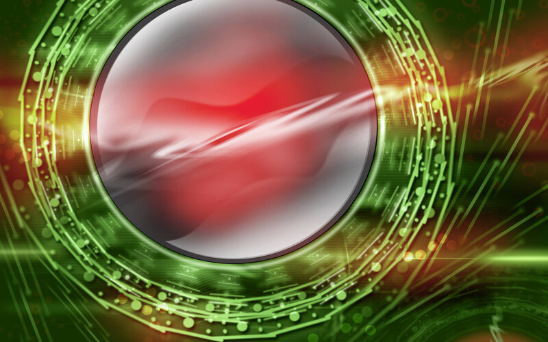 Red Sphere in Green Circuit
