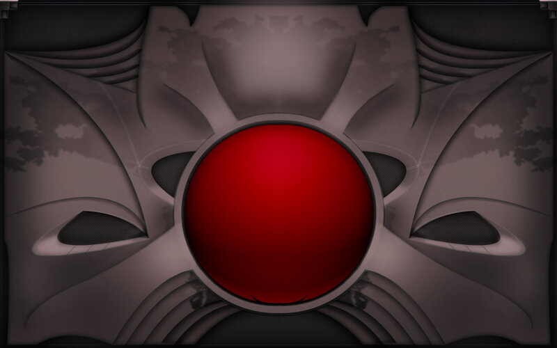 red sphere in mechanical structure