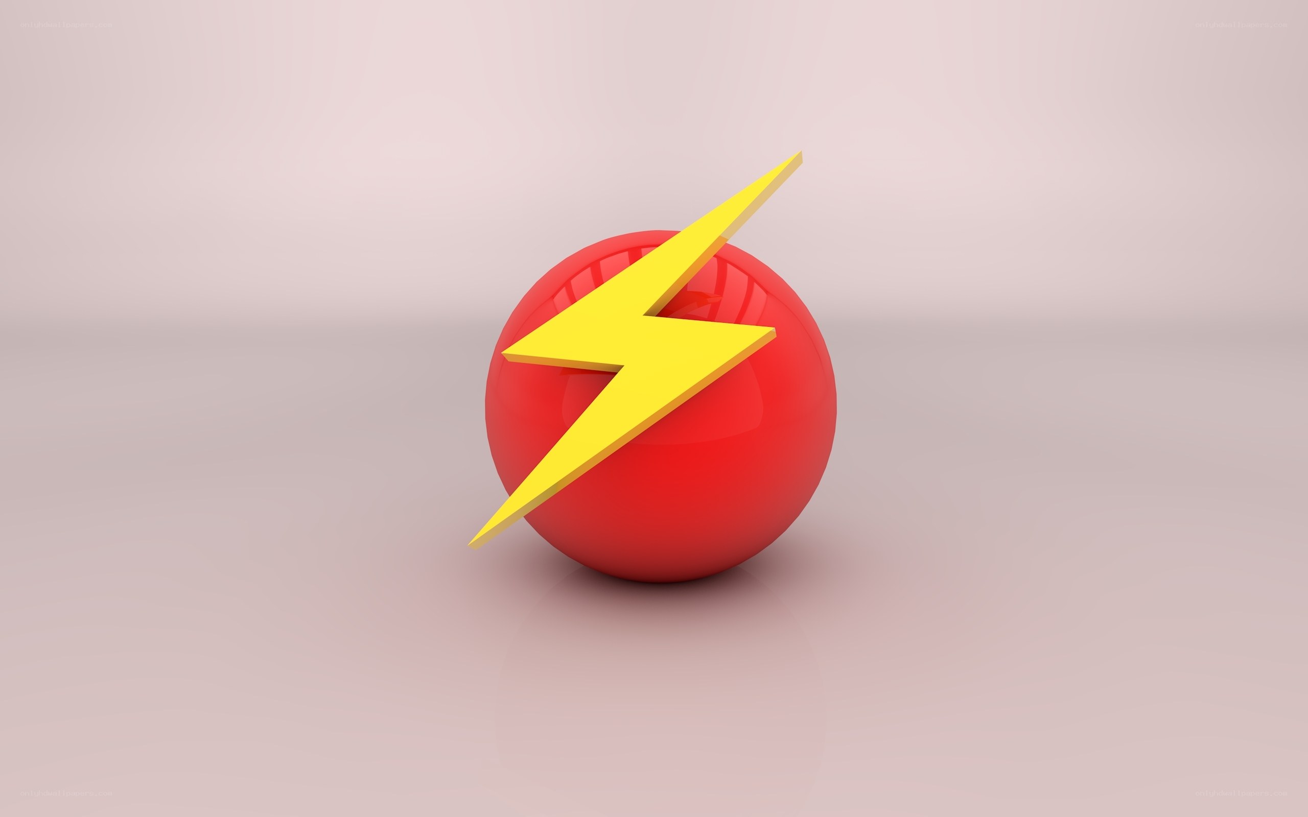 red sphere with lightning bolt