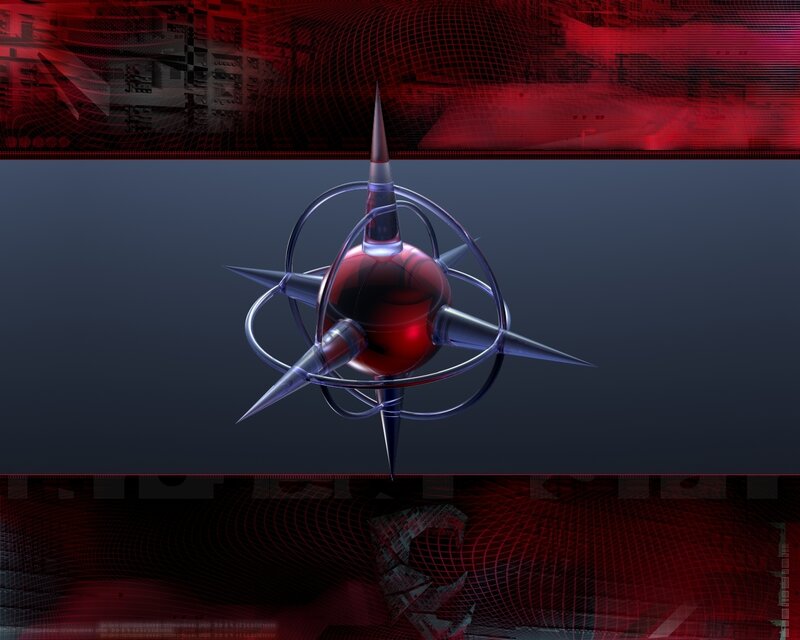 Red Sphere with Spikes