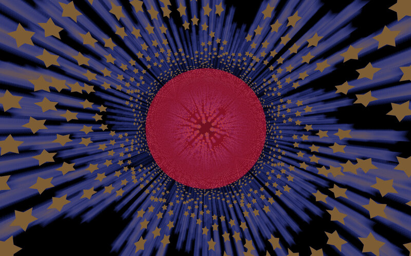 Red Sphere with Stars