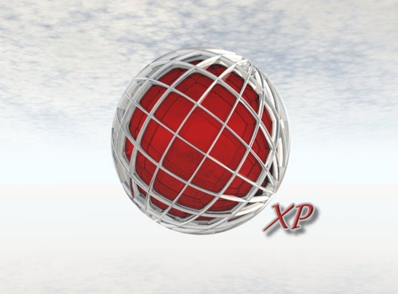 red sphere with XP text