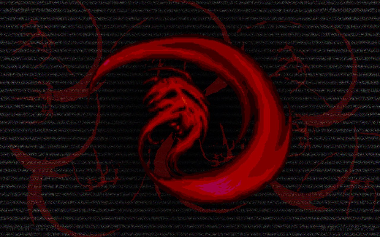 red spiral abstract art