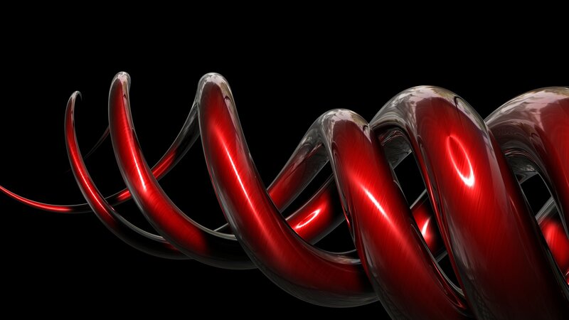 Red Spiral Abstract Art