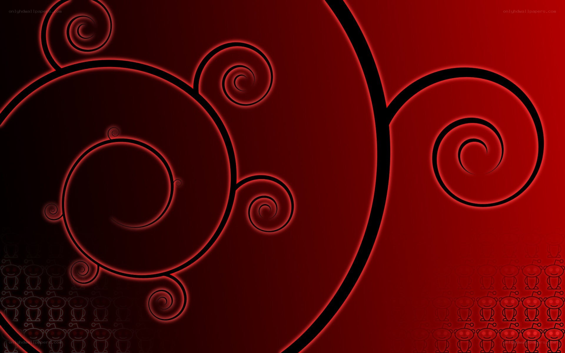 red spiral abstract design