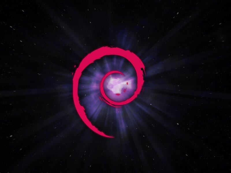 Red spiral in space
