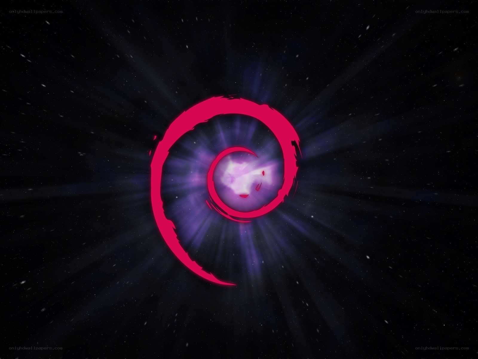 Red spiral in space