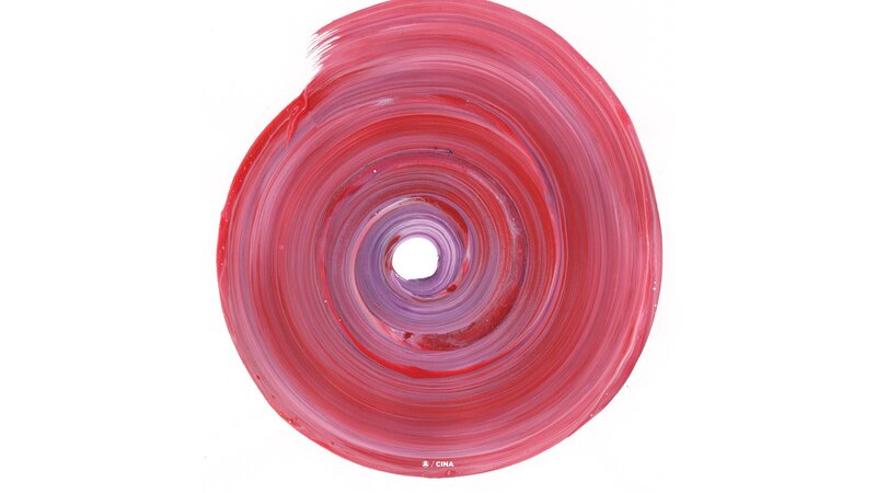 Red Spiral Painting