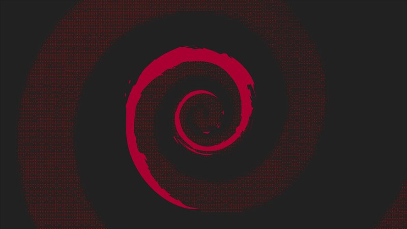 Red Spiral Pattern — Black