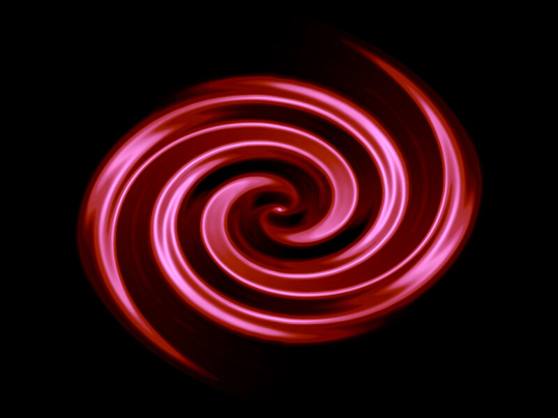 Red Spiral Pattern — Dynamic, Abstract, Pink