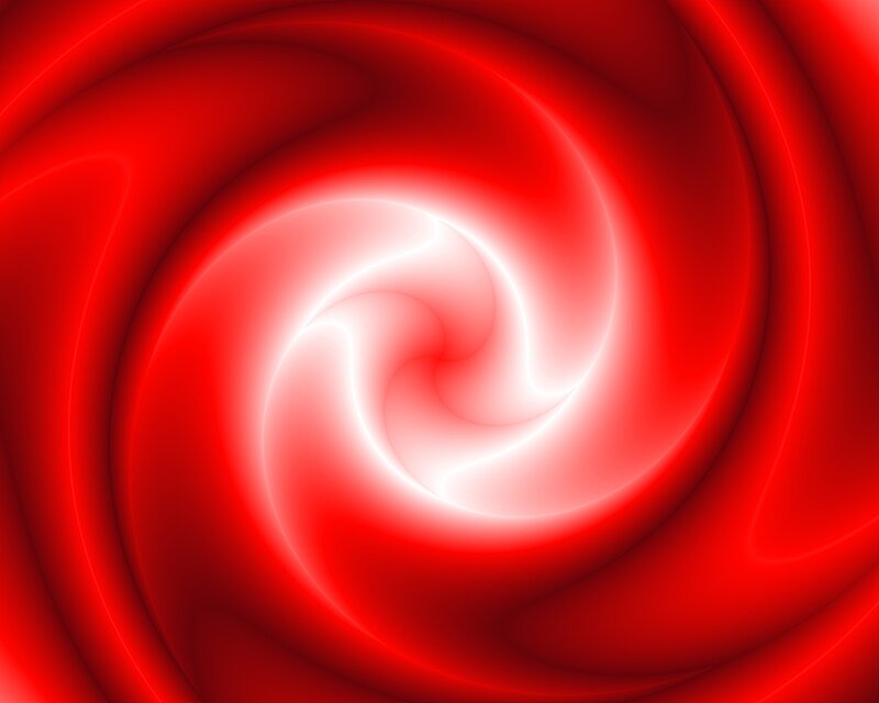 Red Spiral Pattern — Dynamic, Abstract, White