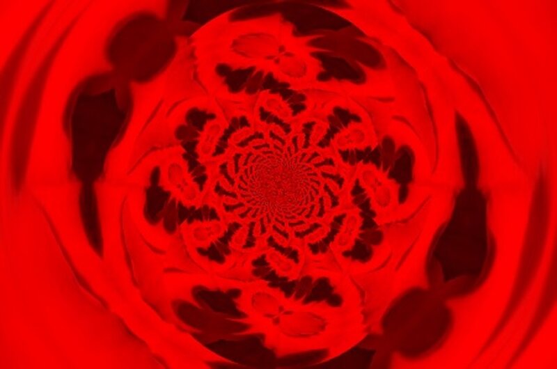 Red Spiral Pattern — Hypnotic