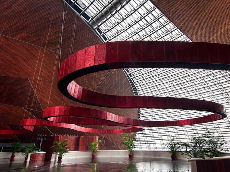 Red Spiral Sculpture