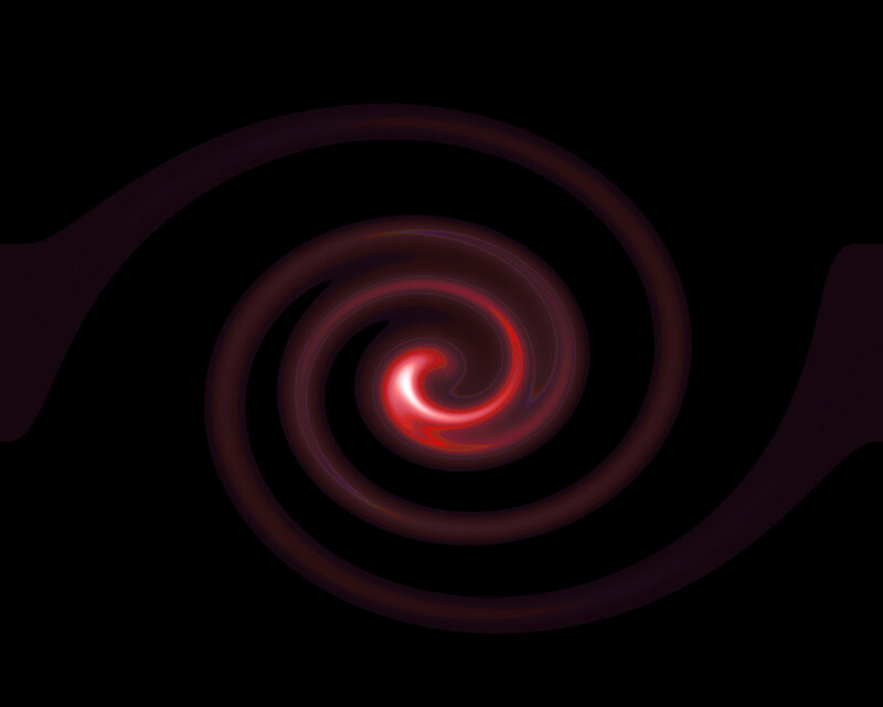 Red Spiral Vortex — Black