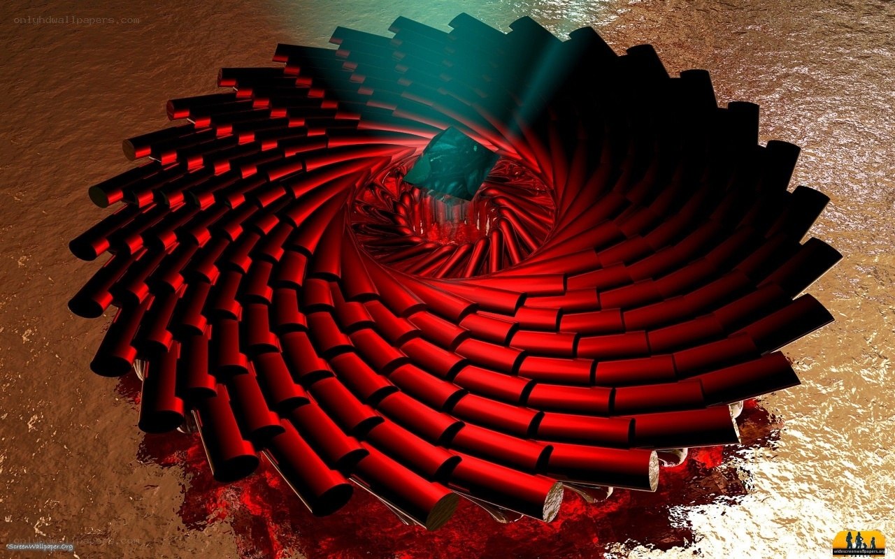 Red spiral vortex structure