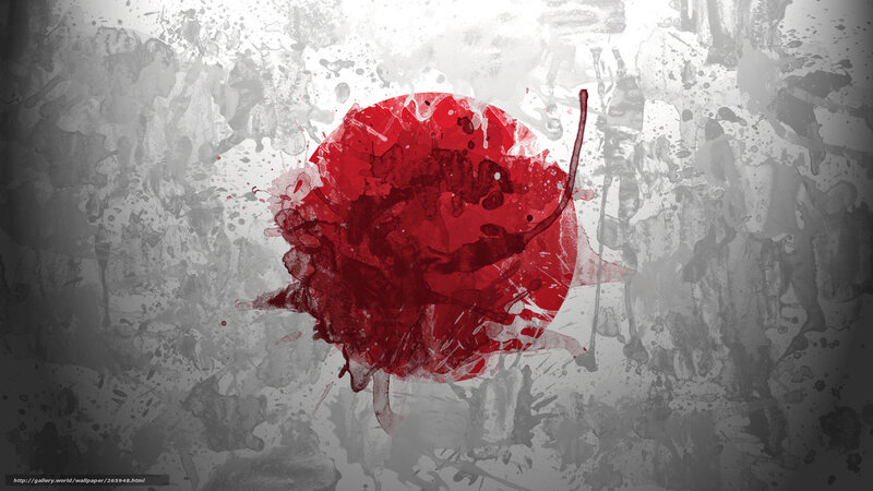 Red splatter on gray background