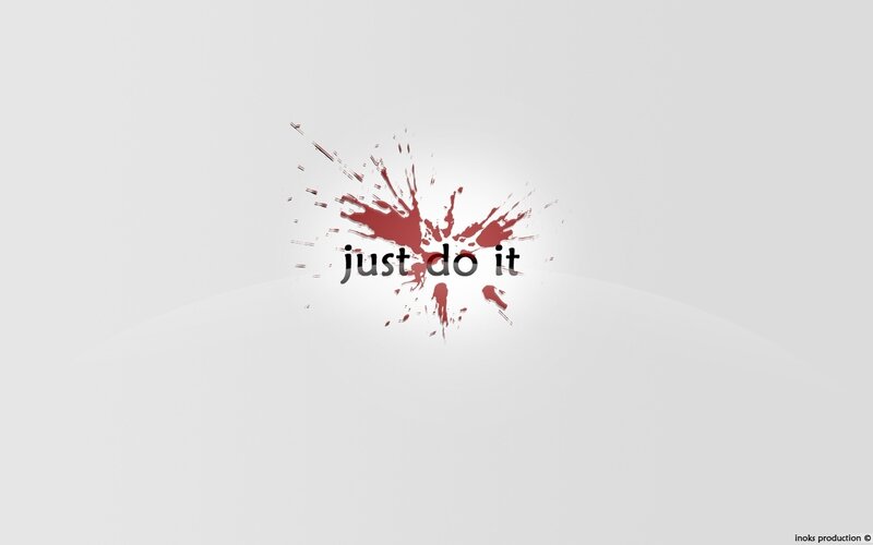 Red Splatter with Text — White, Dramatic