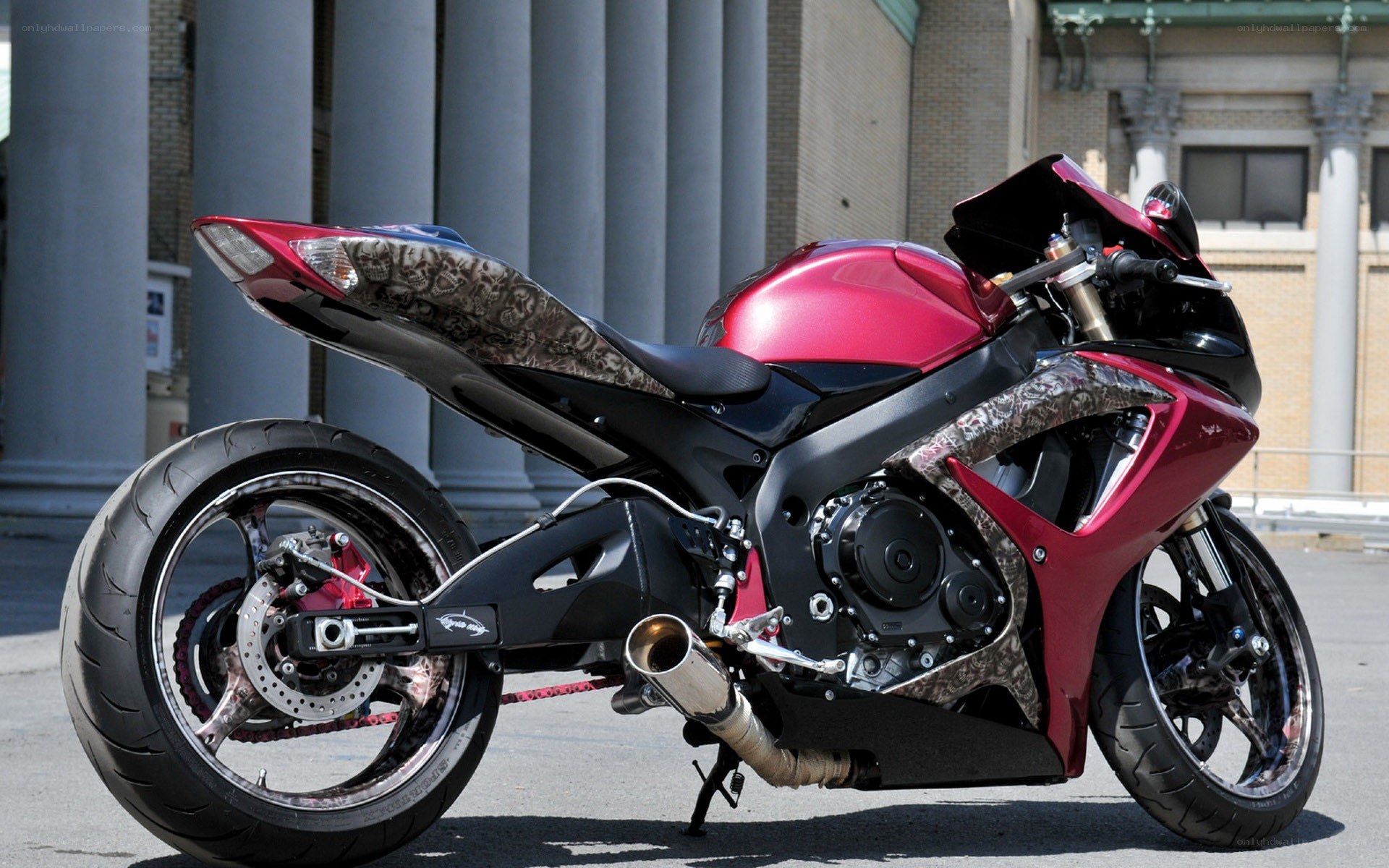 red sport motorcycle