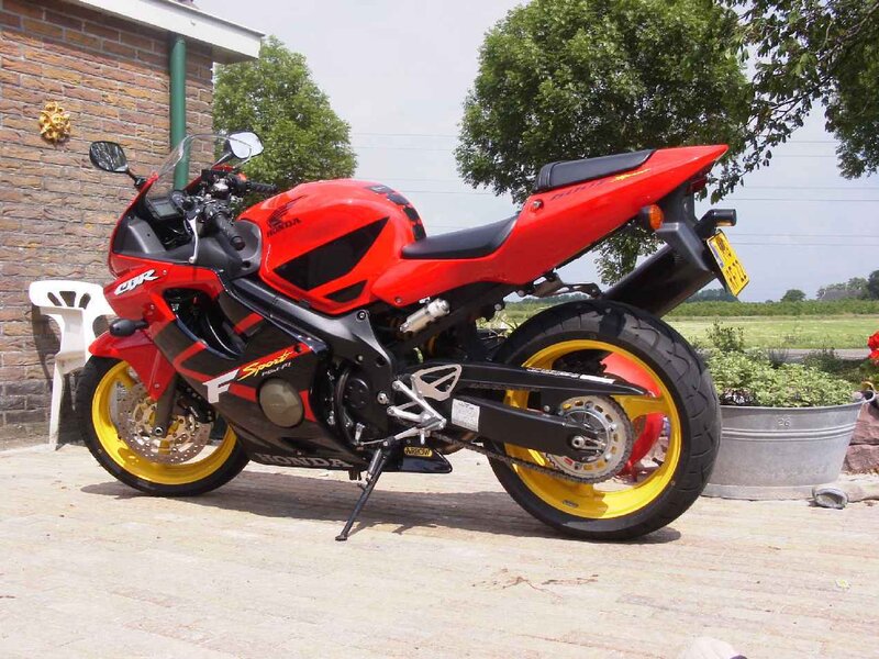 Red Sport Motorcycle — Calm, Afternoon