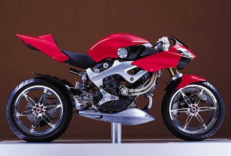 red sport motorcycle concept