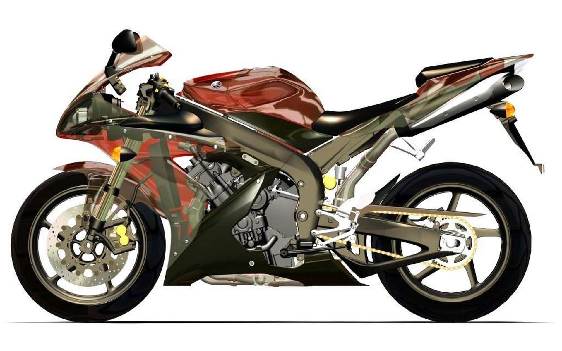 red sport motorcycle design