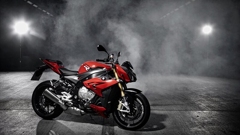 Red Sport Motorcycle — Dramatic, Night, Photograph, Spotlights