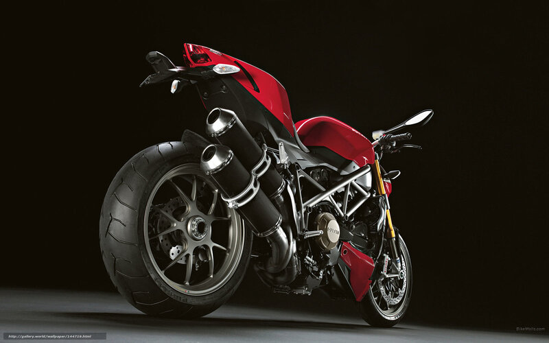 Red Sport Motorcycle — Dramatic, Photograph, Exhaust Pipes