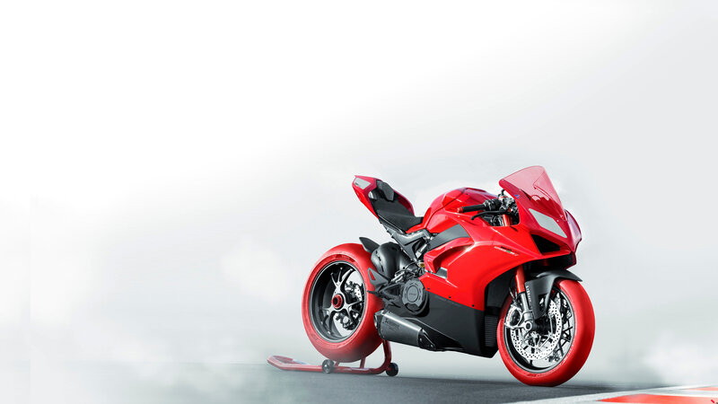 Red Sport Motorcycle — Dramatic, Photograph, Stand