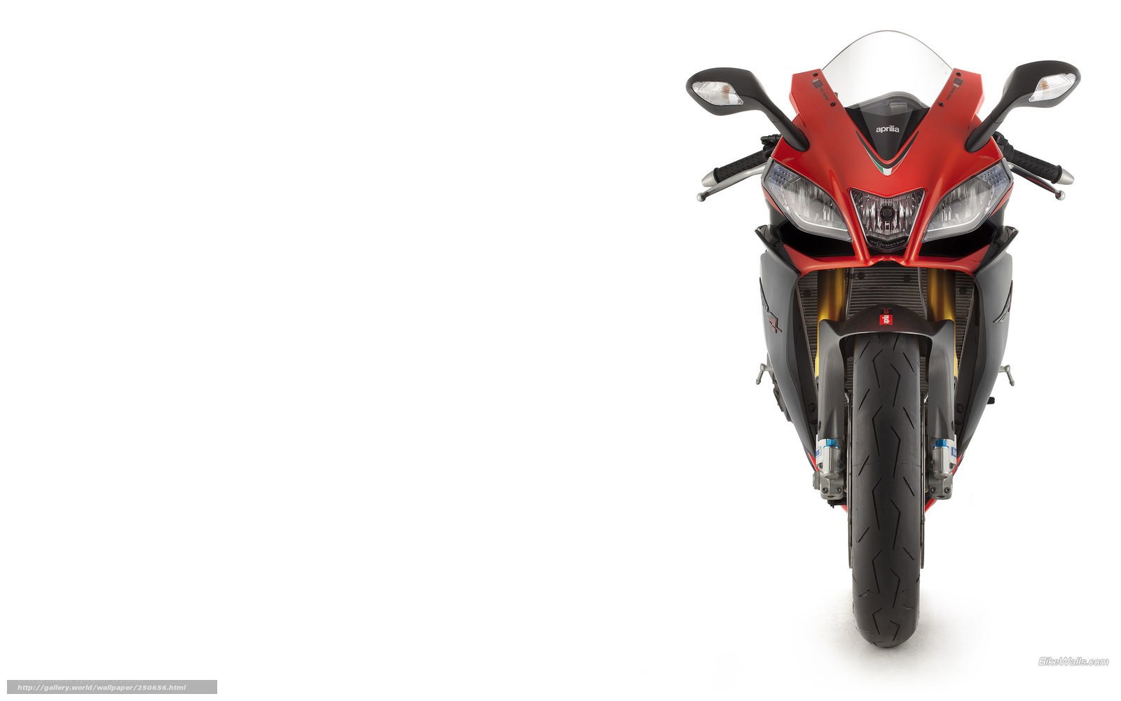red sport motorcycle front view